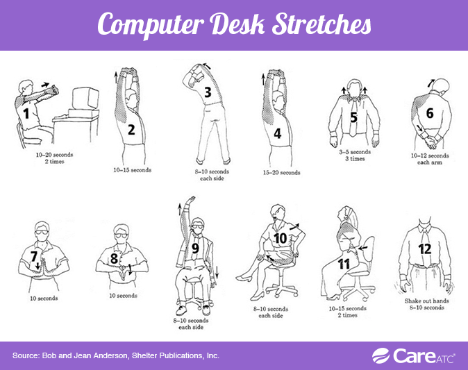 computer desk stretches | workouts you can do at work | CareATC®