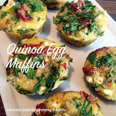 Quinoa Egg Muffins [Recipe] | Mairead Callahan, RDN, CPT | Improving Health blog by CareATC, Inc.